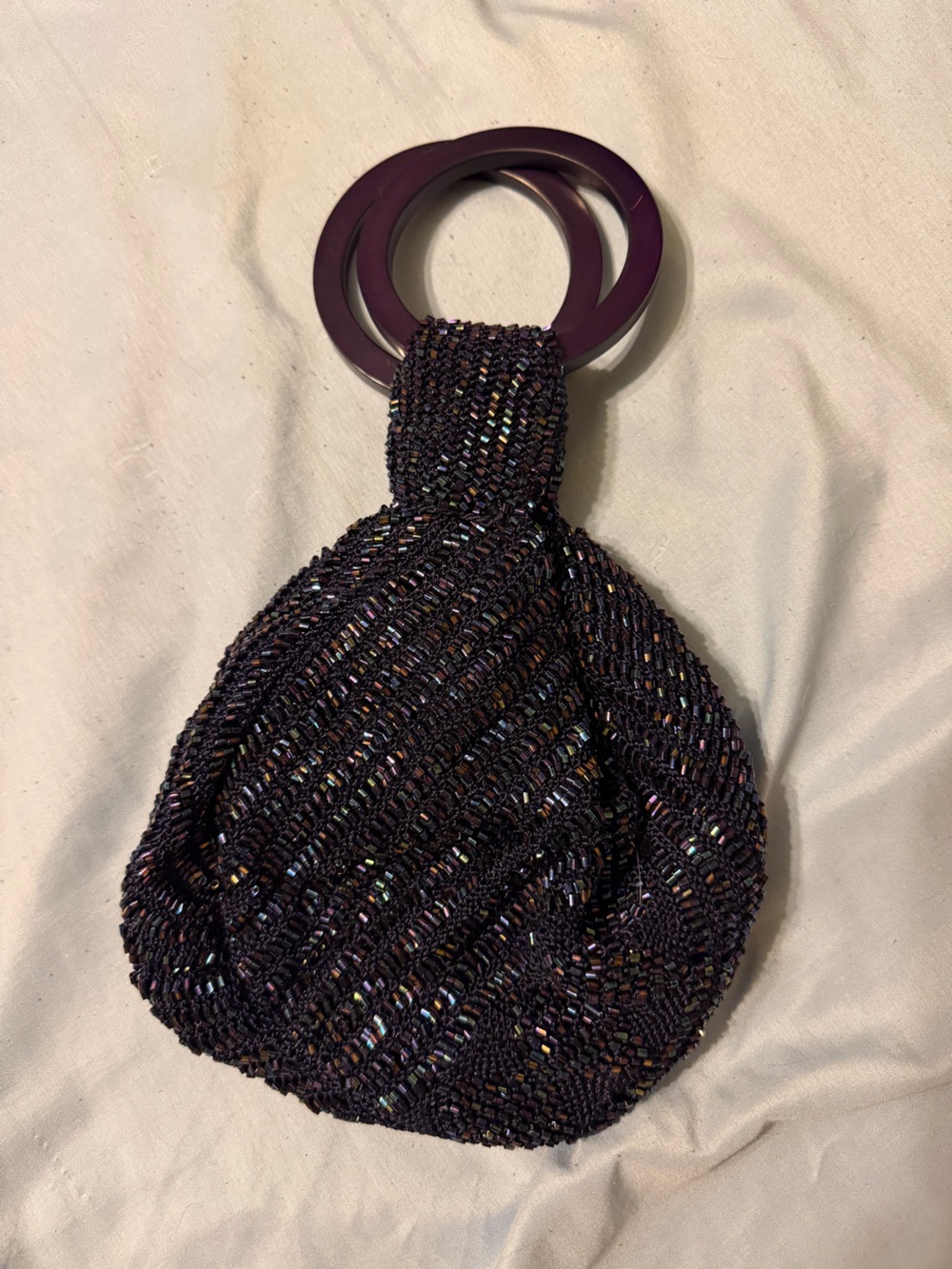 Beaded Evening Headband - Black